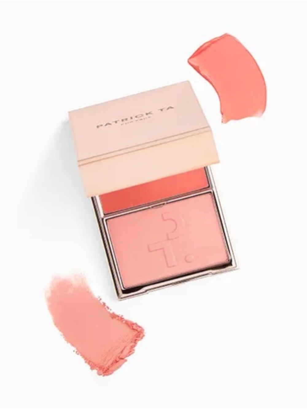 Patrick Ta Dual-Pan Blush in Coral and Soft Pink